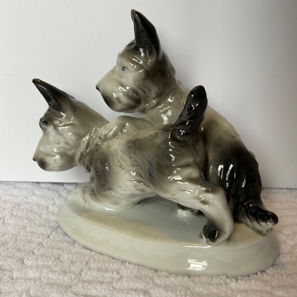 Antique Scottish Terrier - Black/White Scottie Dogs - Carl Scheidig Germany - Picture 3 of 16